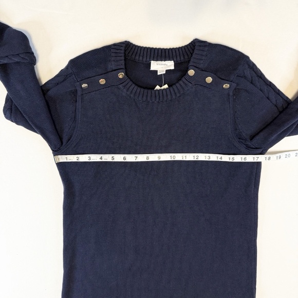 Seraphine Women Size S Bell Sleeve Detail Nursing Top Sweater Navy Blue NWT$95 - Picture 6 of 16